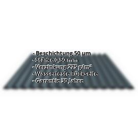 Wellblech PF25W | 50 µm PURLAK® | Wand | Stahl 0,50 mm | 7016 - Anthrazitgrau #2