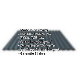 Wellblech PS18/1064CRA | 25 µm Polyester | Dach | Stahl 0,50 mm | Anti-Tropf | 7016 - Anthrazitgrau #2