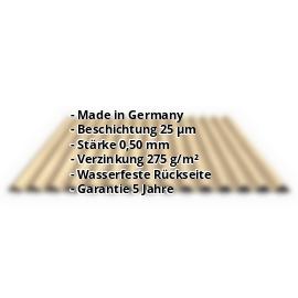 Wellblech PS18/1064CW | 35 µm Strukturpolyester | Wand | Stahl 0,50 mm | Holzoptik - Ahorn #2