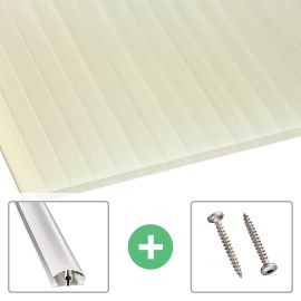 Acrylglas Stegdoppelplatte | 16 mm | Profil A4 | Sparpaket