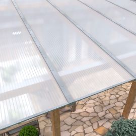 Acrylglas Stegdoppelplatte | 16 mm | Profil DUO | Sparpaket | Plattenbreite 980 mm | Opal Weiß | Breite 3,09 m | Länge 2,00 m #2