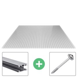 Acrylglas Stegdoppelplatte | 16 mm | Profil ECO | Sparpaket