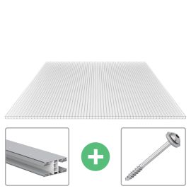 Polycarbonat Doppelstegplatte | 10 mm | Profil Mendiger | Sparpaket