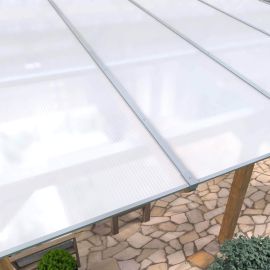 Polycarbonat Stegplatte | 16 mm | Profil ECO | Sparpaket | Plattenbreite 1200 mm | Opal Weiß | Breite 3,71 m | Länge 2,00 m #3