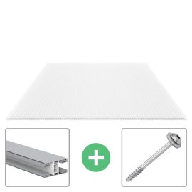 Polycarbonat Stegplatte | 16 mm | Profil Mendiger | Sparpaket