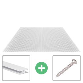 Polycarbonat Stegplatte | 16 mm | Profil Zevener Sprosse | Sparpaket
