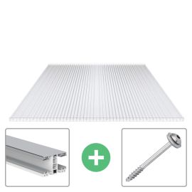 Polycarbonat Stegplatte | 25 mm | Profil Mendiger | Sparpaket