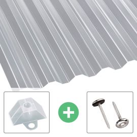 Acrylglas Wellplatte | 76/18 | Sparpaket | 1,50 mm | Klar | Breite 3,00 m | Länge 2,00 m #1