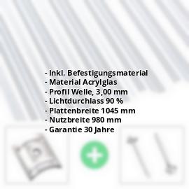 Acrylglas Wellplatte | 76/18 | Sparpaket | 3,00 mm | Klar | Breite 3,00 m | Länge 2,00 m #2