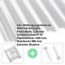 Acrylglas Wellplatte | 76/18 | Sparpaket | 3,00 mm | Klar | Wabenstruktur | Breite 3,00 m | Länge 2,00 m #2