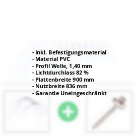 BIO LINE Wellplatte | 76/18 | Sparpaket | 1,40 mm | Klar | Breite 2,57 m | Länge 2,00 m #2