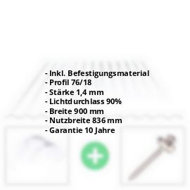Polycarbonat Wellplatte | 76/18 | Sparpaket | 1,40 mm | Klar | Breite 2,57 m | Länge 2,00 m #2