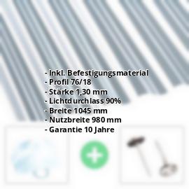 Polycarbonat Wellplatte | 76/18 | Sparpaket | 1,30 mm | Klar | Breite 3,00 m | Länge 2,00 m #2
