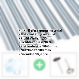 Polycarbonat Wellplatte | 76/18 | Sparpaket | 1,30 mm | Klar | Breite 3,00 m | Länge 2,00 m #2
