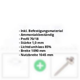 PVC Spundwandplatte | 70/18 | Sparpaket 1,00 mm | Klarbläulich | Breite 3,18 m | Länge 2,00 m PVC Spundwandplatte | 70/18 | Sparpaket | 1,00 mm | Klarbläulich | Breite 3,18 m | Länge 2,00 m #2