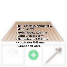 PVC Spundwandplatte | 70/18 | Sparpaket 1,20 mm | Bronze | Breite 3,18 m | Länge 2,00 m PVC Spundwandplatte | 70/18 | Sparpaket | 1,20 mm | Bronze | Breite 3,18 m | Länge 2,00 m #2
