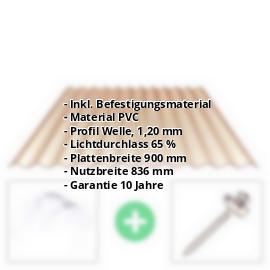 PVC Wellplatte | 76/18 | Sparpaket | 1,20 mm | Bronze | Breite 2,57 m | Länge 2,00 m #2