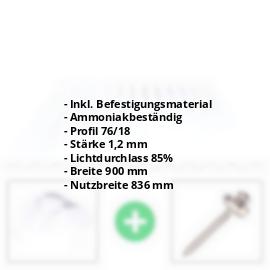 PVC Wellplatte | 76/18 | Sparpaket | 1,20 mm | Klarbläulich | Breite 2,57 m | Länge 2,00 m #2