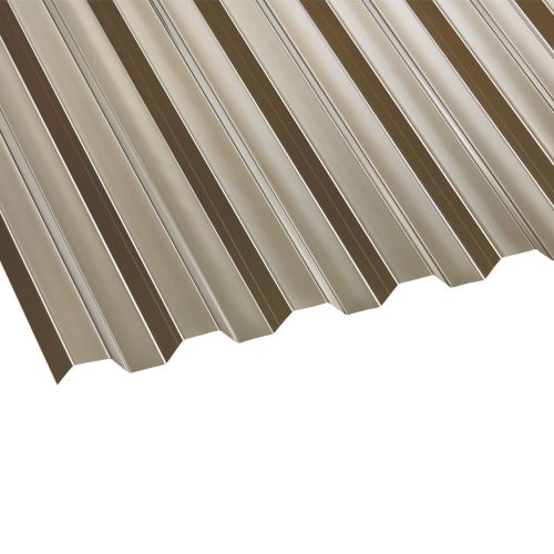Polycarbonat Spundwandplatte | 76/18 | 0,80 mm | Bronze | 2000 mm