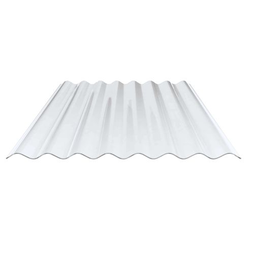 PVC Wellplatte | 130/30 | Profil 8 | 1,40 mm | Klarbläulich | 1250 mm