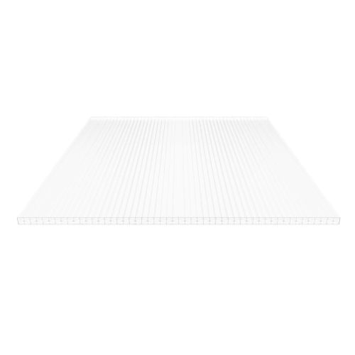 Polycarbonat Stegplatte | 25 mm | Breite 980 mm | Opal Weiß | Extra Stark | 500 mm