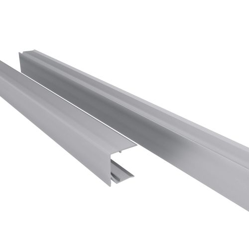 Abschlussprofil oberseite | 25 mm | Aluminium | Breite 1000 mm | Blank