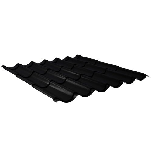 Pfannenblech 2/1060 | Stahl 0,50 mm | 35 µm Mattpolyester | 33 - Schwarz