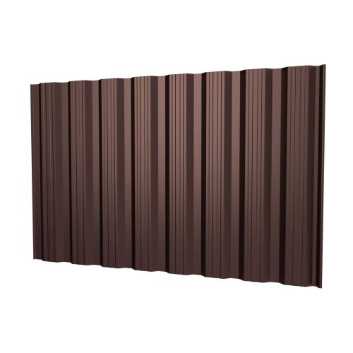 Trapezblech T18DR | Wand | Stahl 0,40 mm | 25 µm Polyester | 8017 - Schokoladenbraun