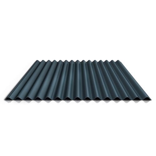 Wellblech 18/1064 | Dach | Anti-Tropf 700 g/m² | Stahl 0,50 mm | 35 µm Mattpolyester | 23 - Dunkelgrau