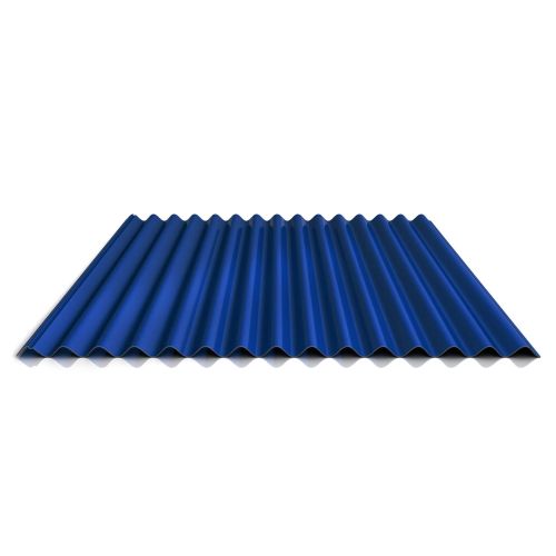 Wellblech 18/1064 | Dach | Stahl 0,50 mm | 25 µm Polyester | 5010 - Enzianblau
