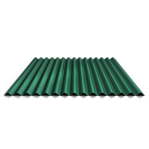 Wellblech 18/1064 | Dach | Stahl 0,50 mm | 25 µm Polyester | 6020 - Chromoxidgrün