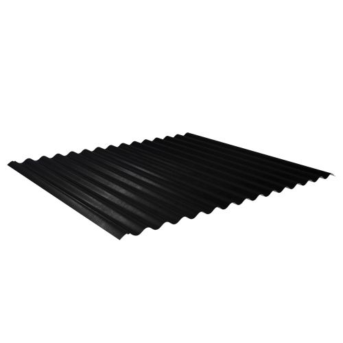 Wellblech 18/1064 | Dach | Stahl 0,50 mm | 35 µm Mattpolyester | 33 - Schwarz