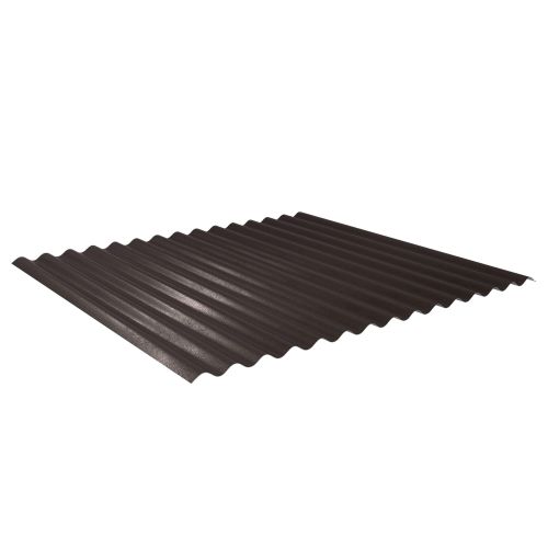 Wellblech 18/1064 | Wand | Stahl 0,50 mm | 35 µm Mattpolyester | 32 - Dunkelbraun