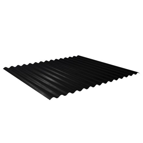 Wellblech 18/1064 | Wand | Stahl 0,50 mm | 35 µm Mattpolyester | 33 - Schwarz