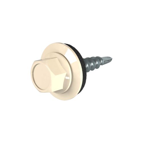 Verzinkte Schrauben | Für Überlappungen und Kantteile | 4,8 x 20 mm E14 | Hellelfenbein