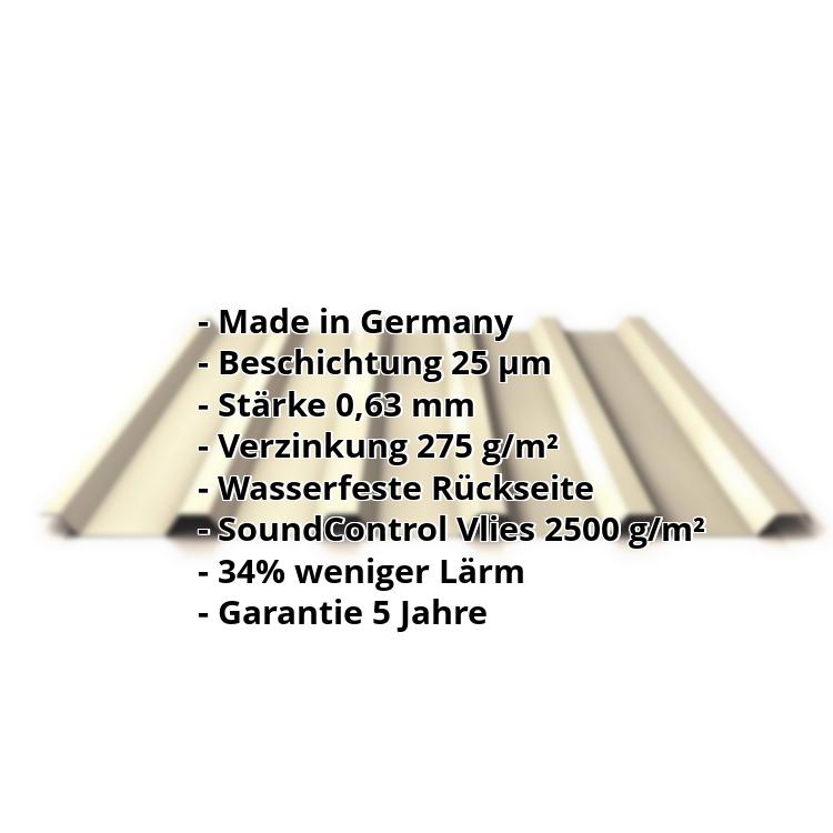 Dachblech Profilblech Wellblech Material Stahl Farbe Reinwei/ß Beschichtung 25 /µm Profil PS18//1064CR St/ärke 0,63 mm