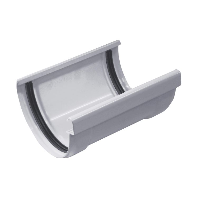 Rinnenverbinder mit Gummidichtung | PVC | Ø 125 mm | Farbe Grau