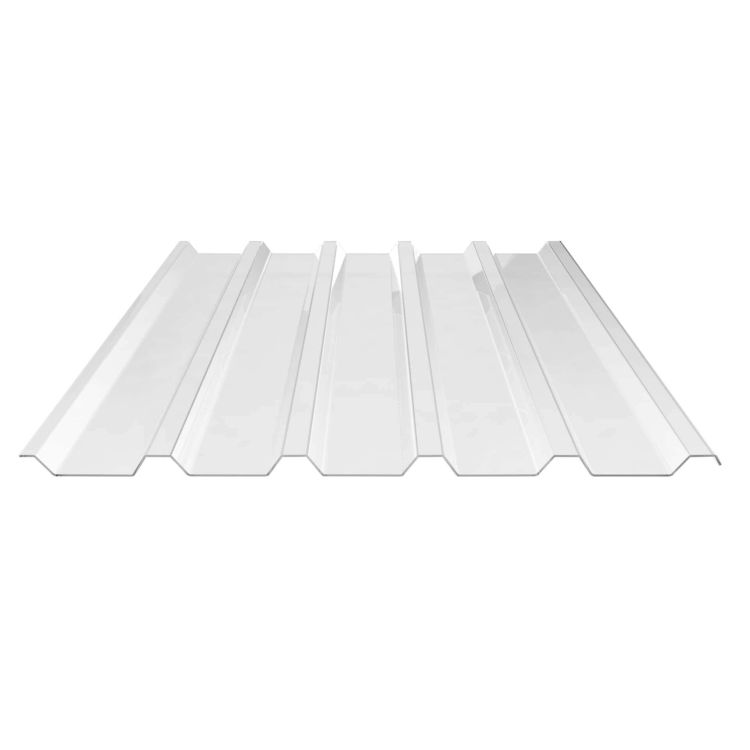 Polycarbonat Spundwandplatte | 207/35 | 1,00 mm | Glasklar | 2-Seiten UV-Schutz | 500 mm