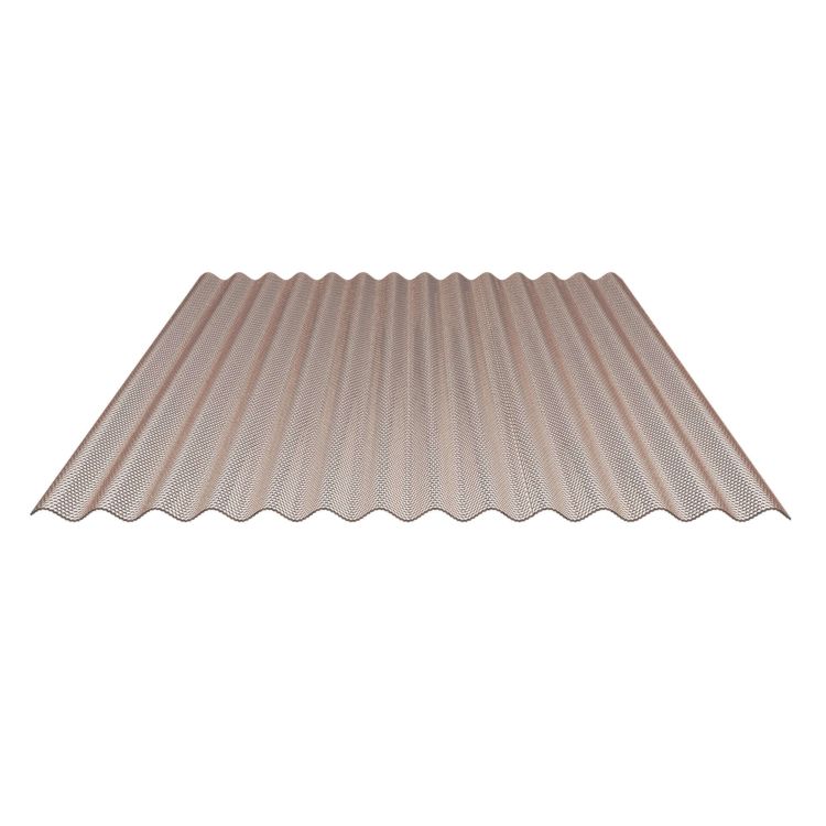 Polycarbonat Wellplatte | 76/18 | 2,8 mm | Bronze | Wabenstruktur | 500 mm
