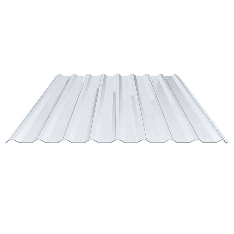 PVC Spundwandplatte | 20/1100 | 1,4 mm | Klarbläulich | Dach | 500 mm