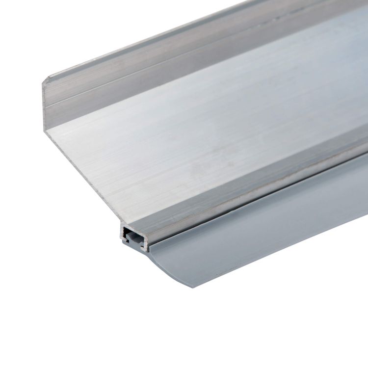 Wandanschlussprofil | Aluminium | Mit Lippendichtung | Blank | Länge 4100 mm