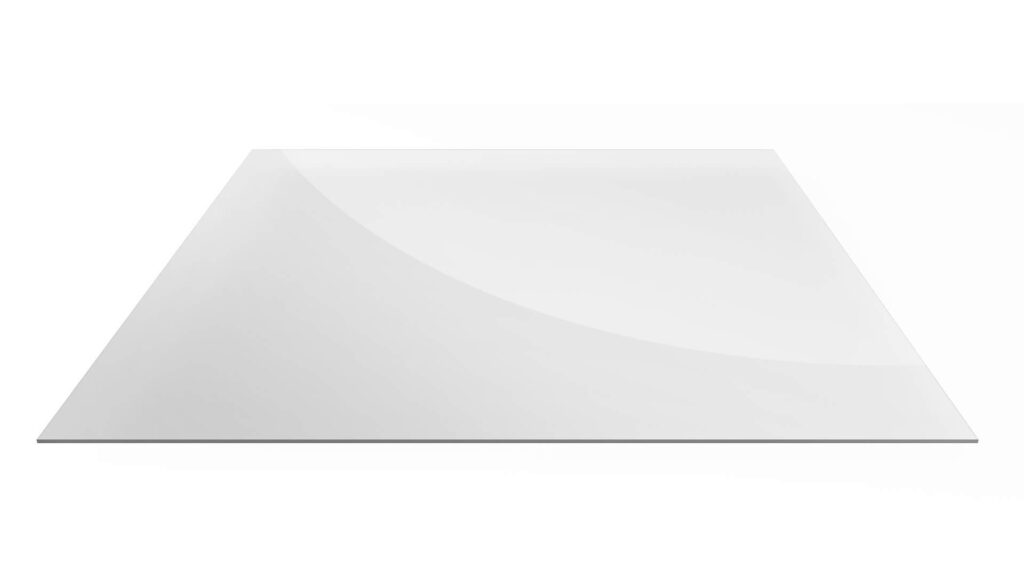 Einzelne weiße Massivplatte, ideal für robuste Konstruktionen und Verkleidungen