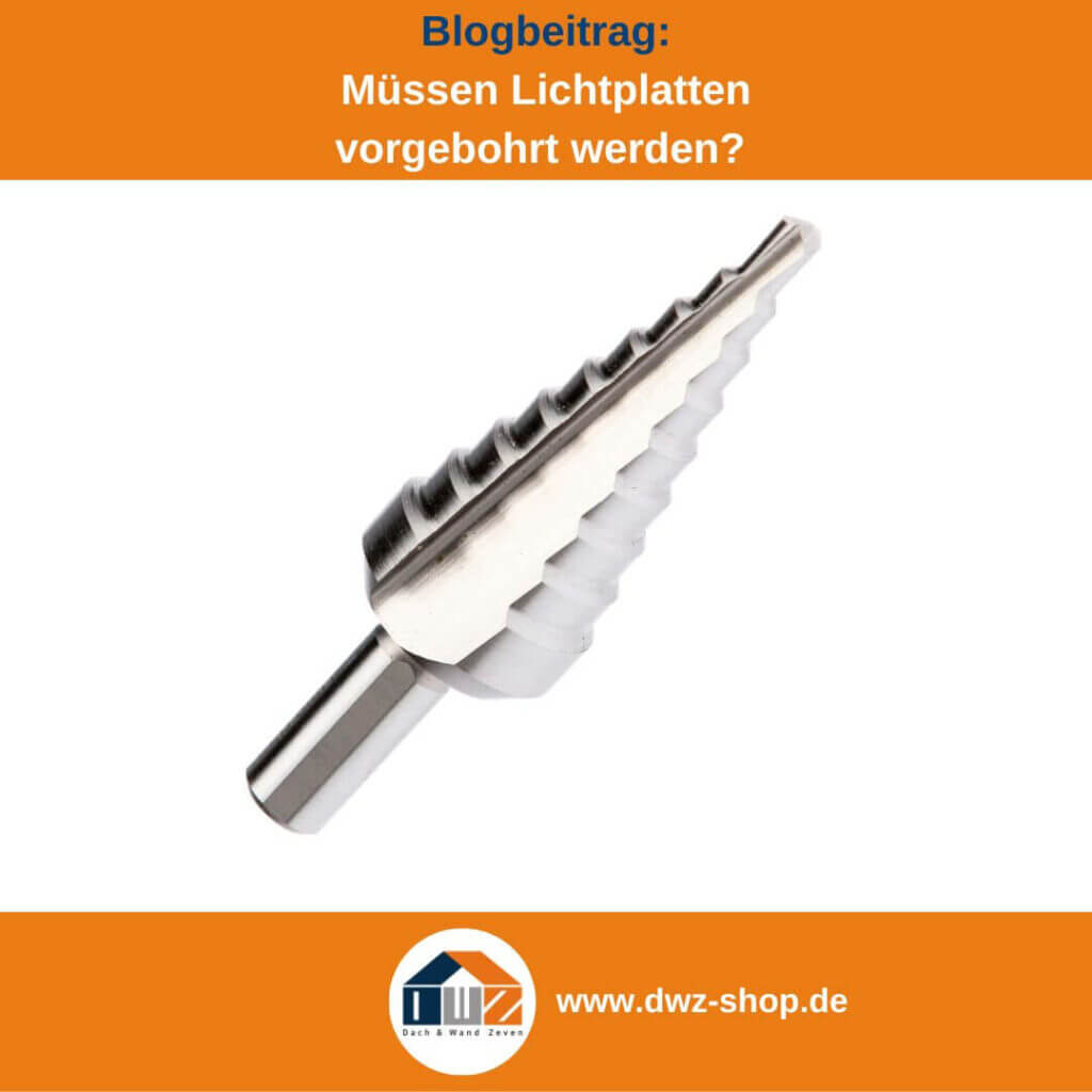 Stufenbohrer auf Weiß, ideal für exaktes Vorbohren von Lichtplatten zur Montage.