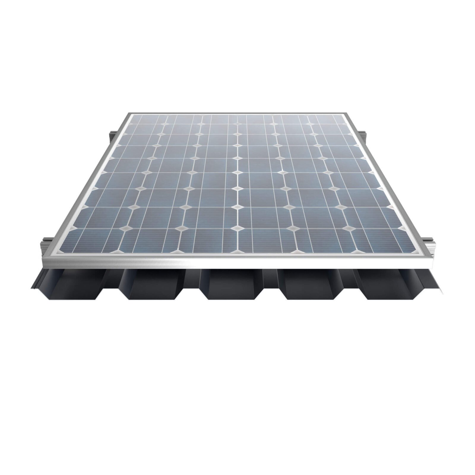 PV-Modul auf Trapezblech mit 35mm Profilhöhe