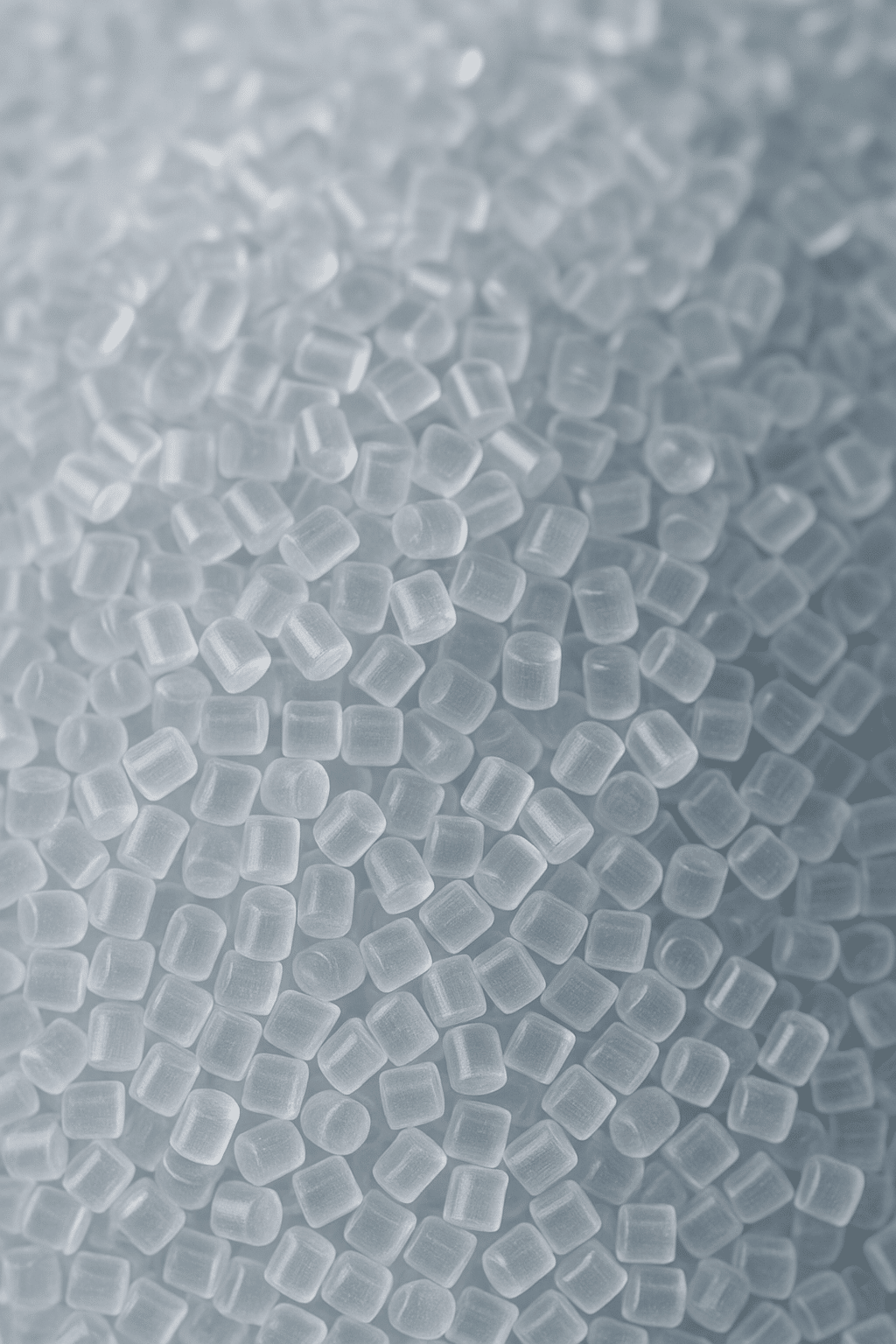 Nahaufnahme von Polycarbonat Granulat