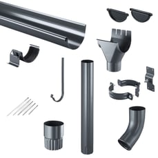 Stahl Dachrinnen Sparpaket 7 m