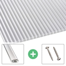 Polycarbonat Stegplatte | 16 mm | Profil A4 | Sparpaket