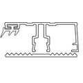 A2 Deckprofil + Gummi Auflageband | Randprofil | 16 mm | Aluminium und Gummi | Blank | 3,50 m #3