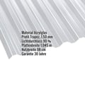 Acrylglas Spundwandplatte | 76/18 | 1,50 mm | Klar | 5,00 m #2