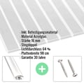 Acrylglas Stegdoppelplatte | 16 mm | Profil A4 | Sparpaket | Plattenbreite 98 cm | Klar | Breitkammer | Breite 3,09 m | Länge 2,00 m #2